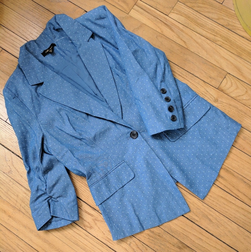Blue polka dot blazer