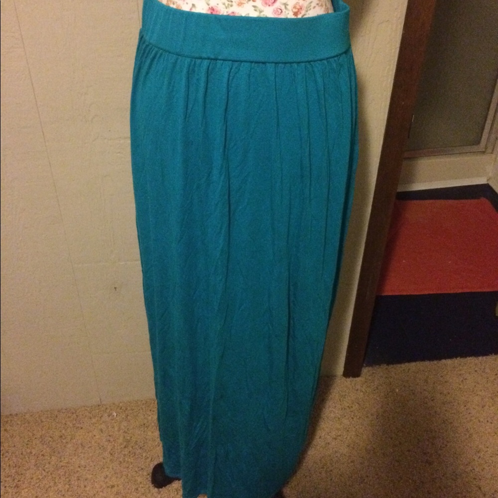 Teal Maxi skirt