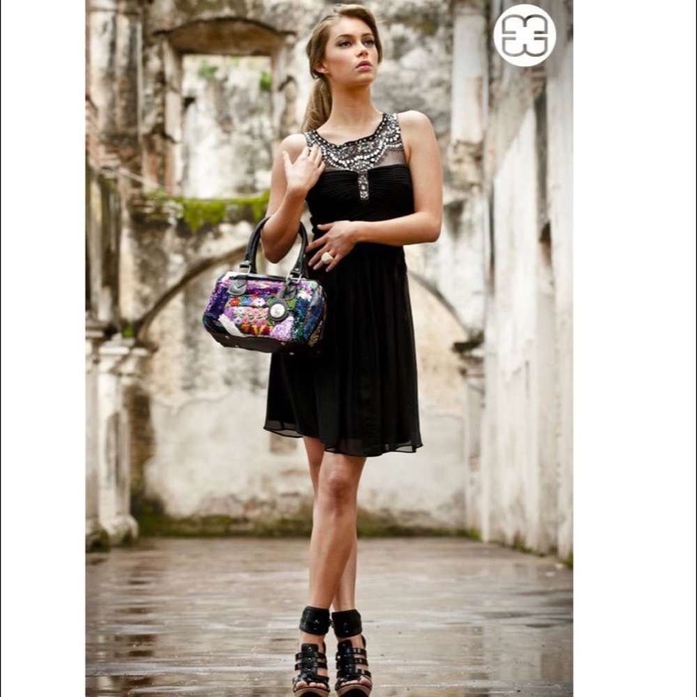 Gorgeous Beaded BCBG Cocktail Dress • LBD •