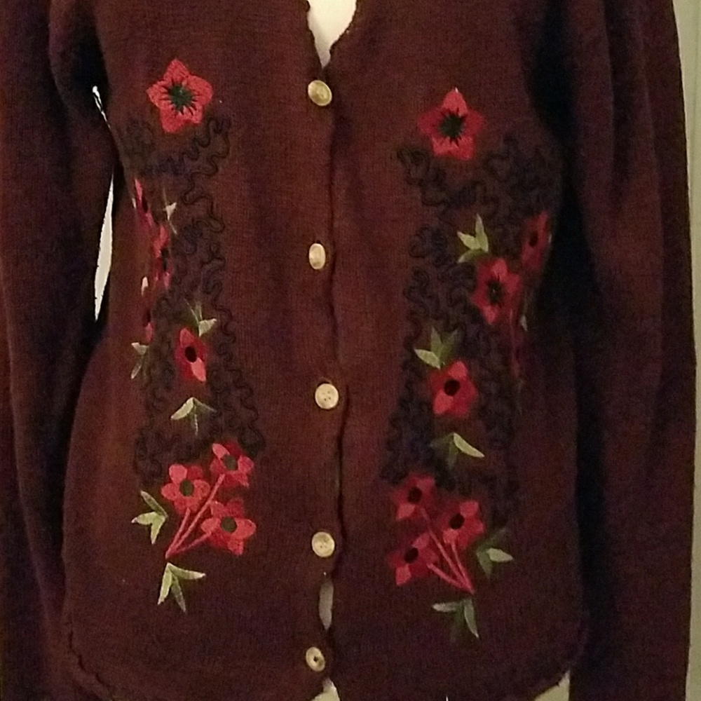 Knit Embroidered Sweater - Picture 2 of 3