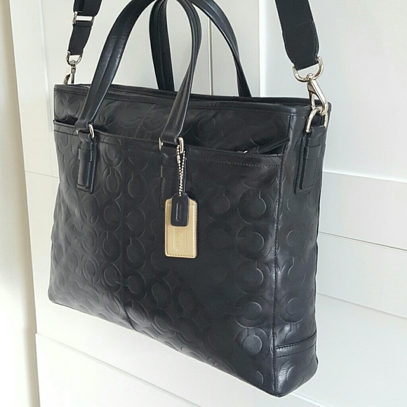 Coach Op Art Black Business laptop bag Men's - Picture 2 of 7