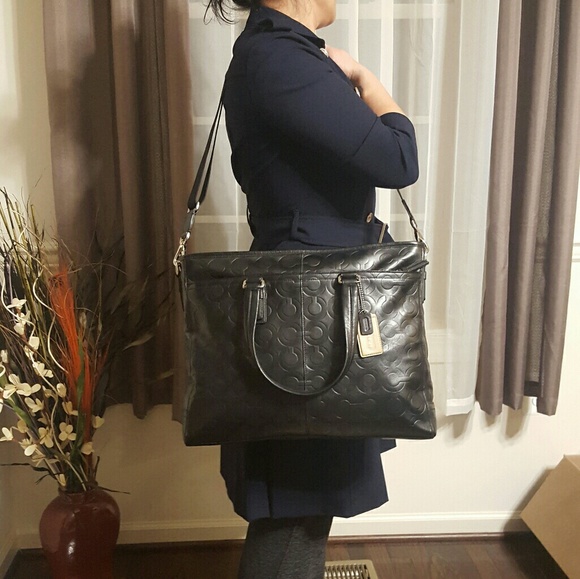 Coach Op Art Black Business laptop bag Men's - Picture 7 of 7