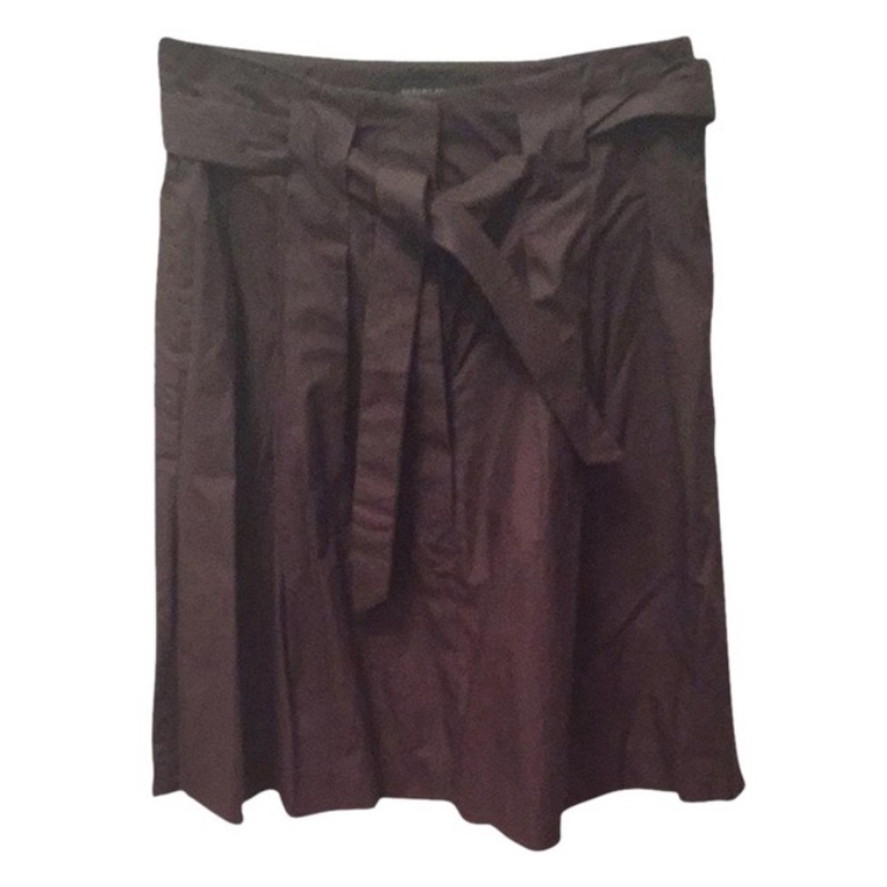 Banana republic dark brown pleated skirt