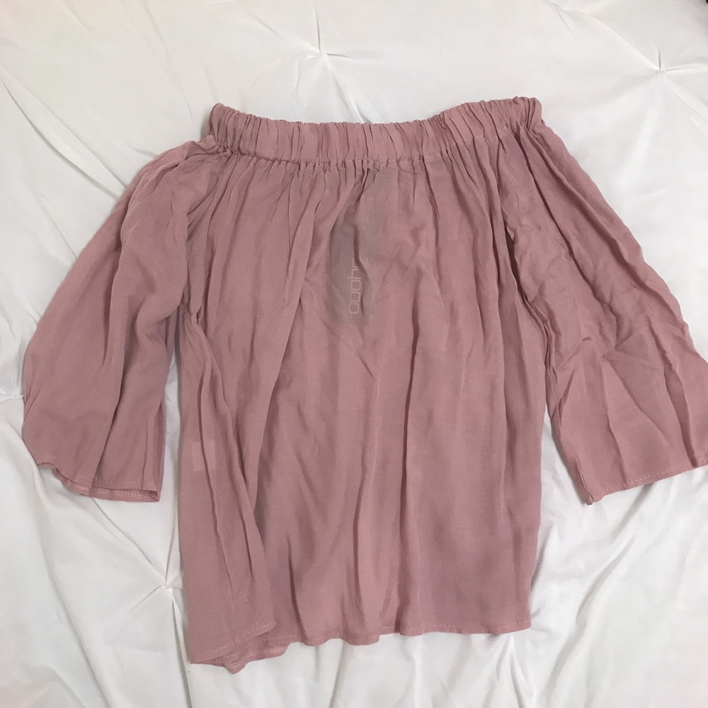 Blush off the shoulder top
