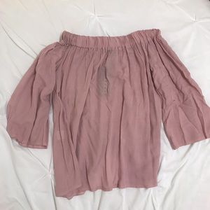 Blush off the shoulder top