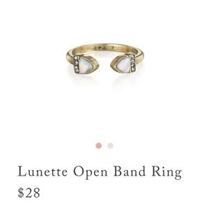 Lunette ooen band ring