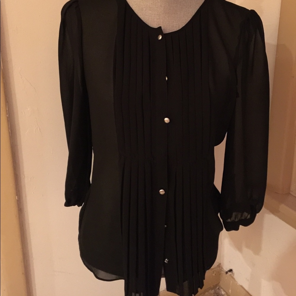 Black Talbots Collection Blouse