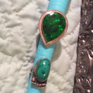 Large pear shaped opal triplet in .925