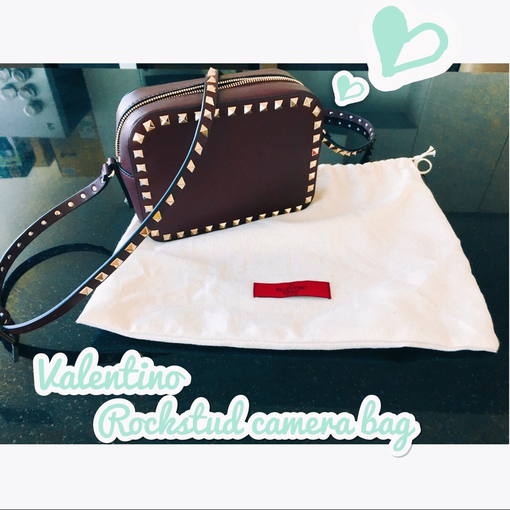 SOLD!!  Valentino studded camera cross body bag