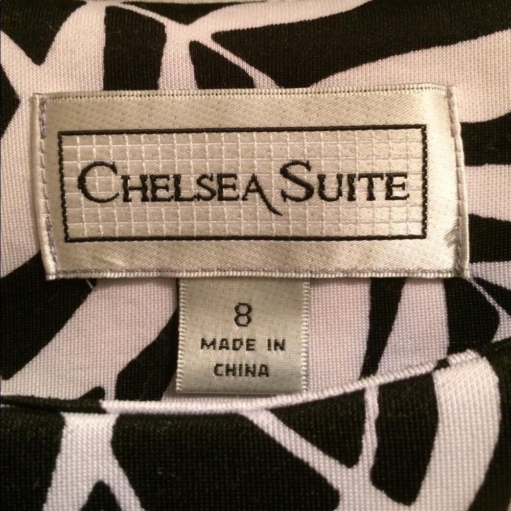 NWOT Chelsea Suite Black and white dress - Picture 2 of 4