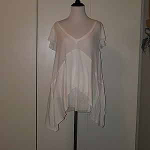 White free people tee size medium