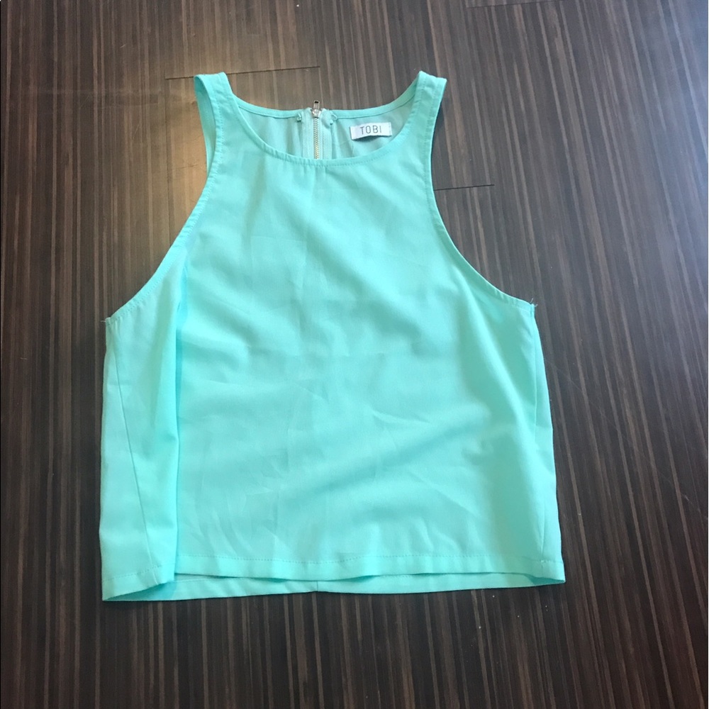 Mint green top