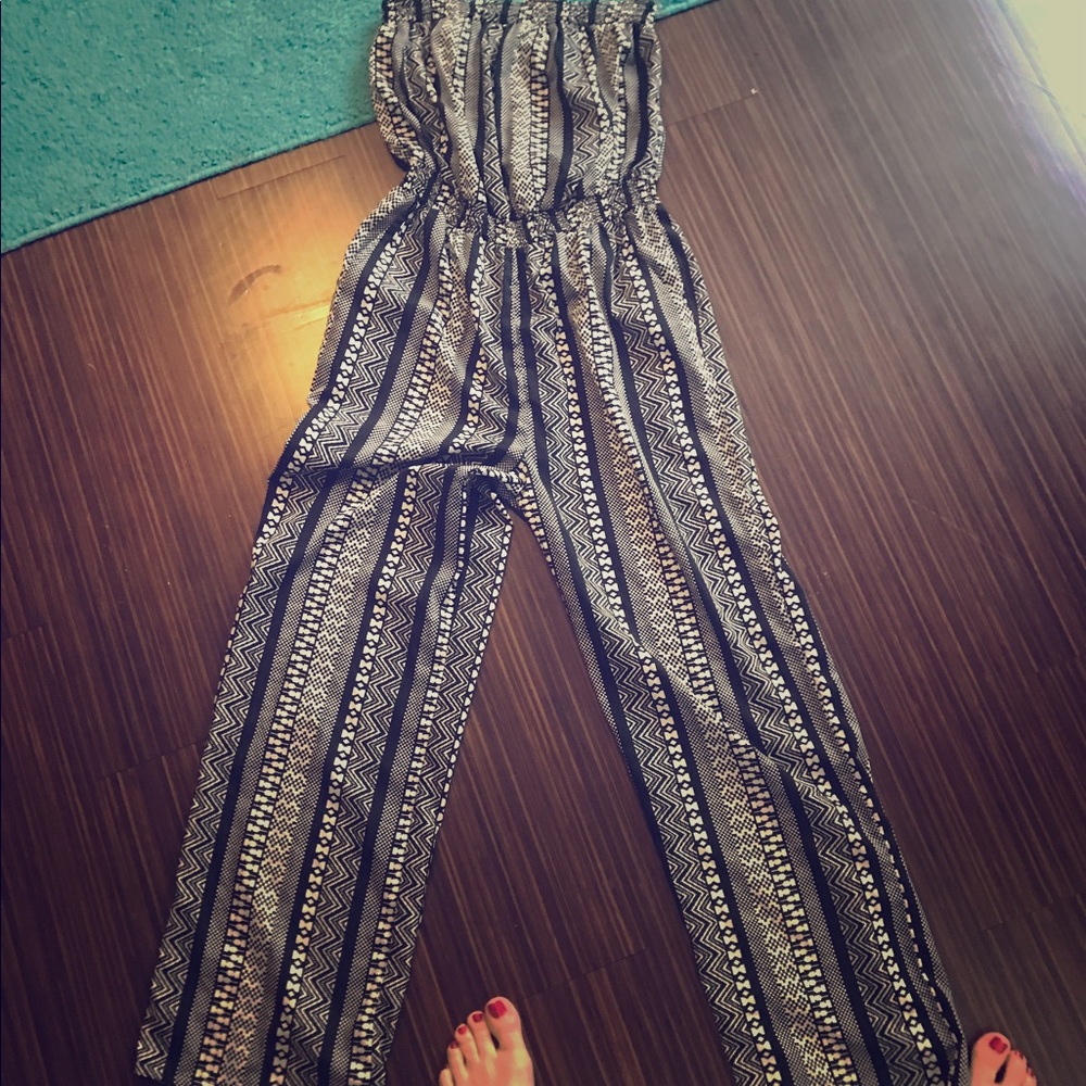 Black and white jumpsuit