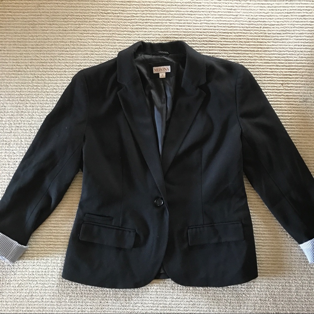 Black Merona blazer from Target