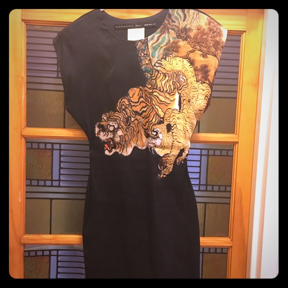 Barbara Bui Silk Tiger Dress