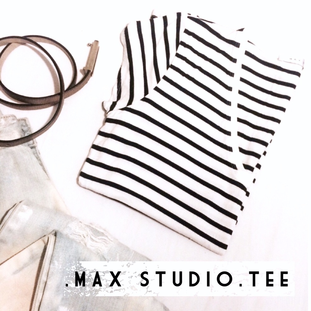 •MAX STUDIO• BLACK & WHITE // STRIPED TEE