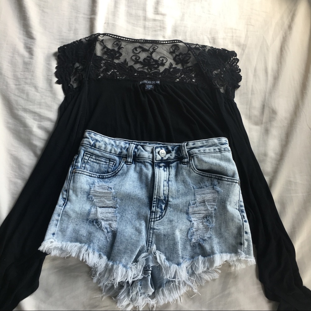 Black Lace Flowy Summer Vest