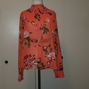 Abercrombie large flowing shirt mock neck