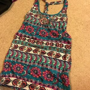 Colorful patterned tank top