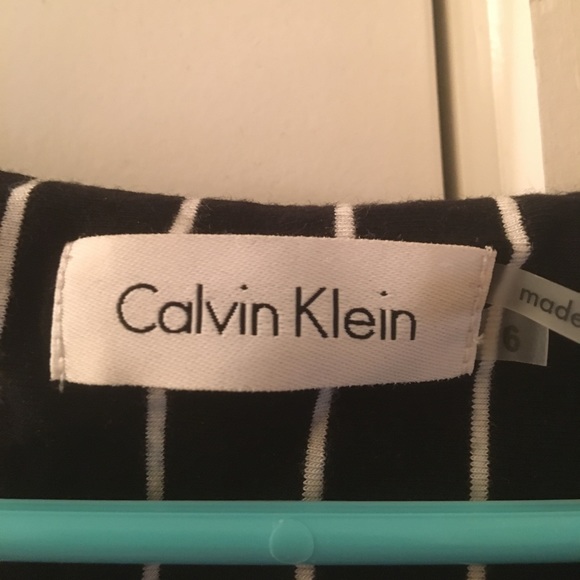 Calvin Klein black and white stripped sheath dress - Picture 2 of 3