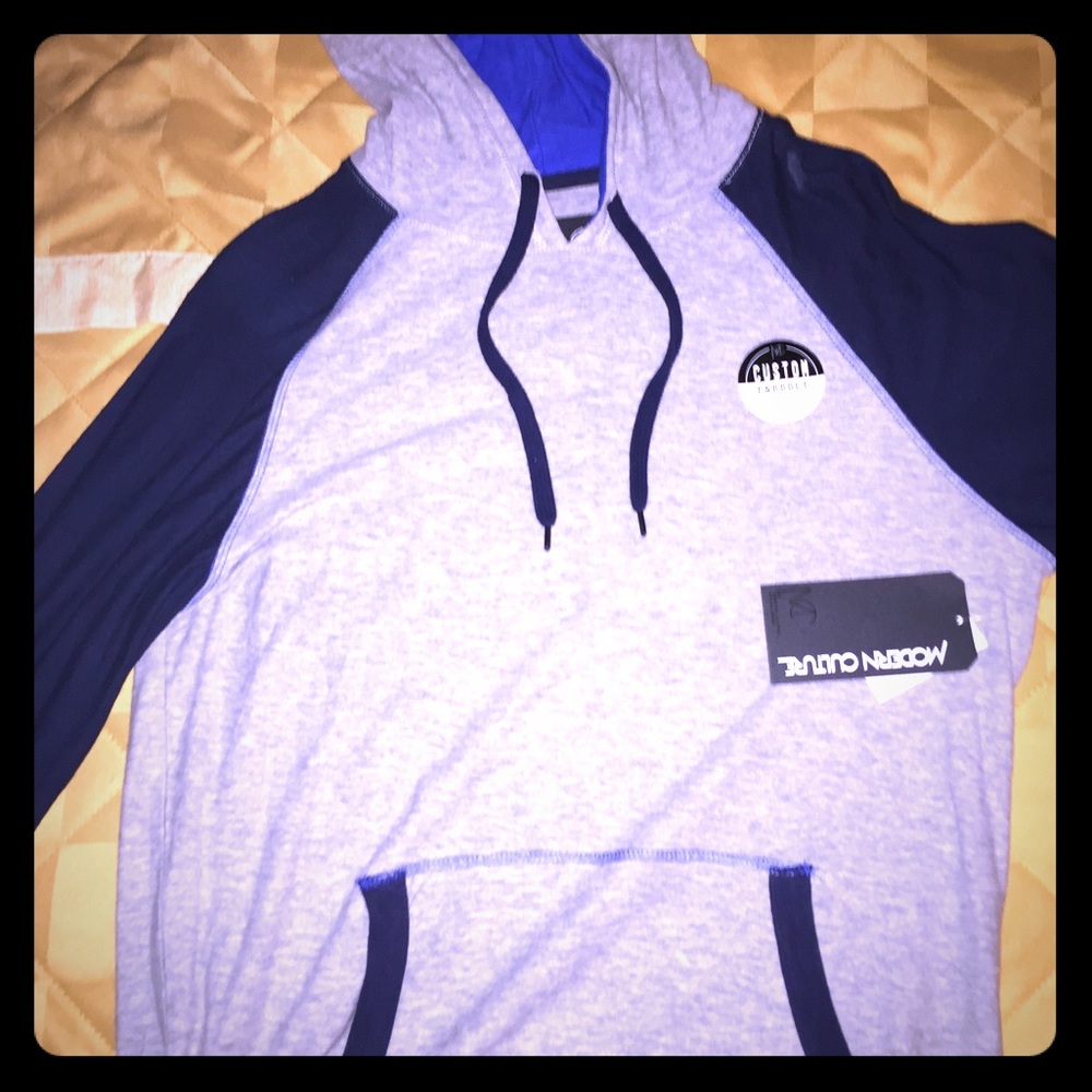 Brand new modern couture tee with hoodie