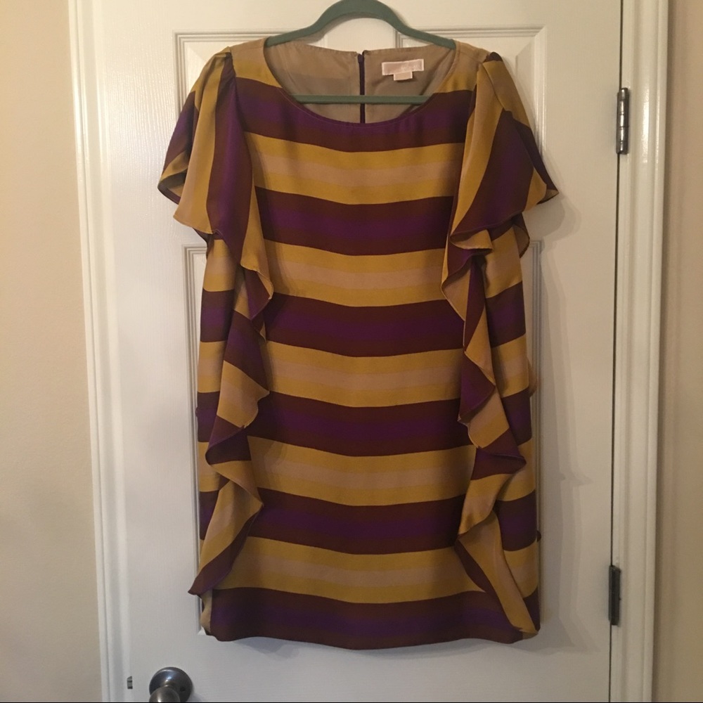 Excel Cond Michael Kors ruffle shift dress 14/16