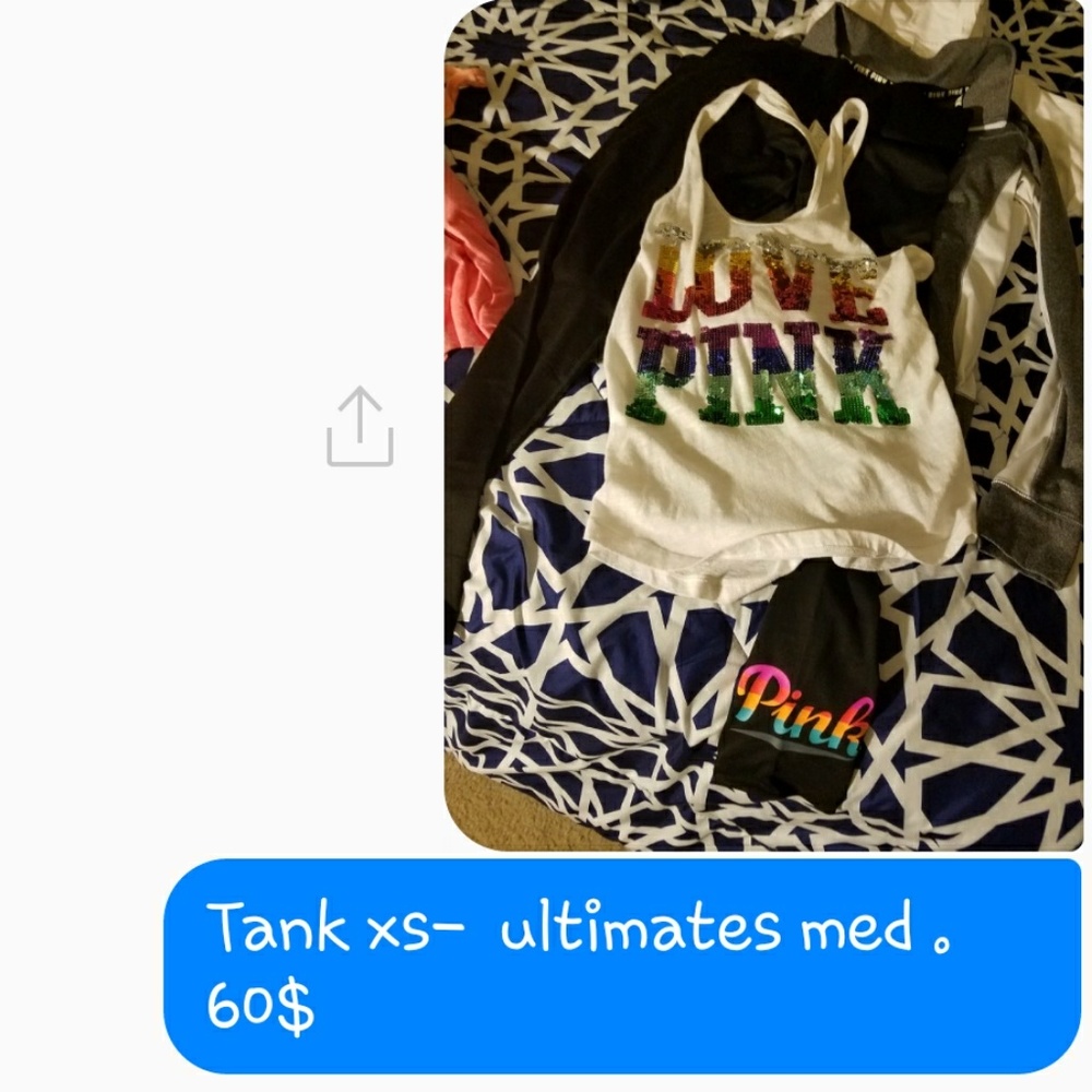 VS PINK tank with matching ultimates