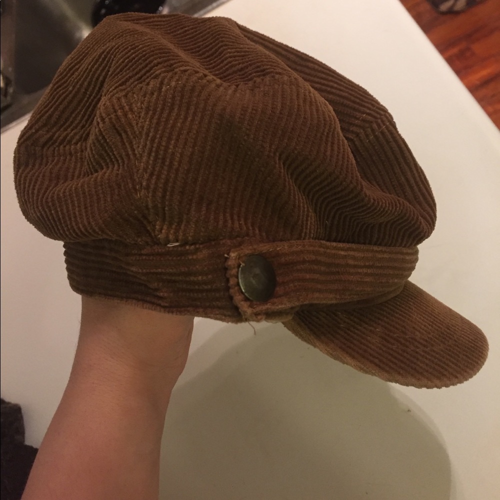 Brown Hollister Corduroy hat