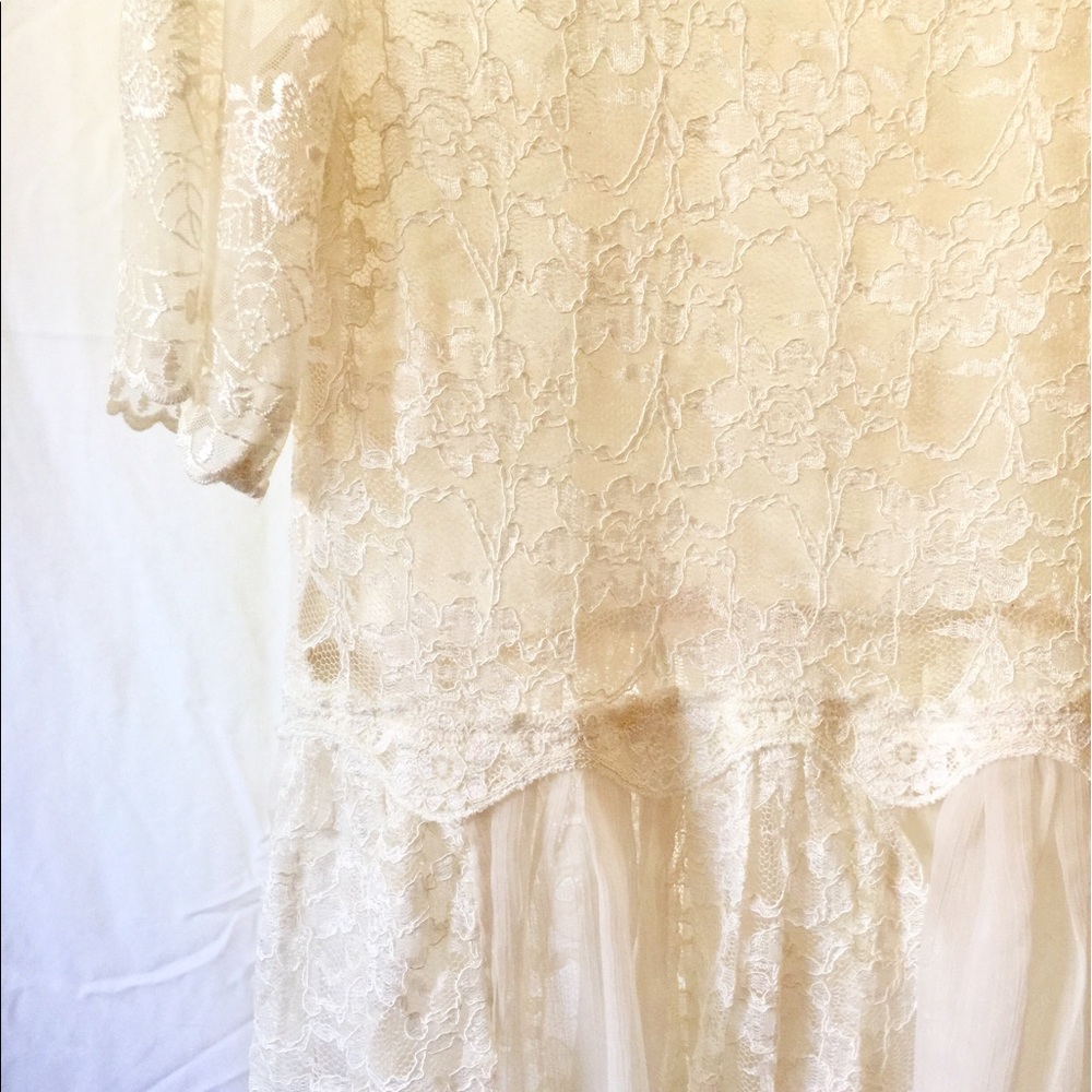 Free People - lace peplum top