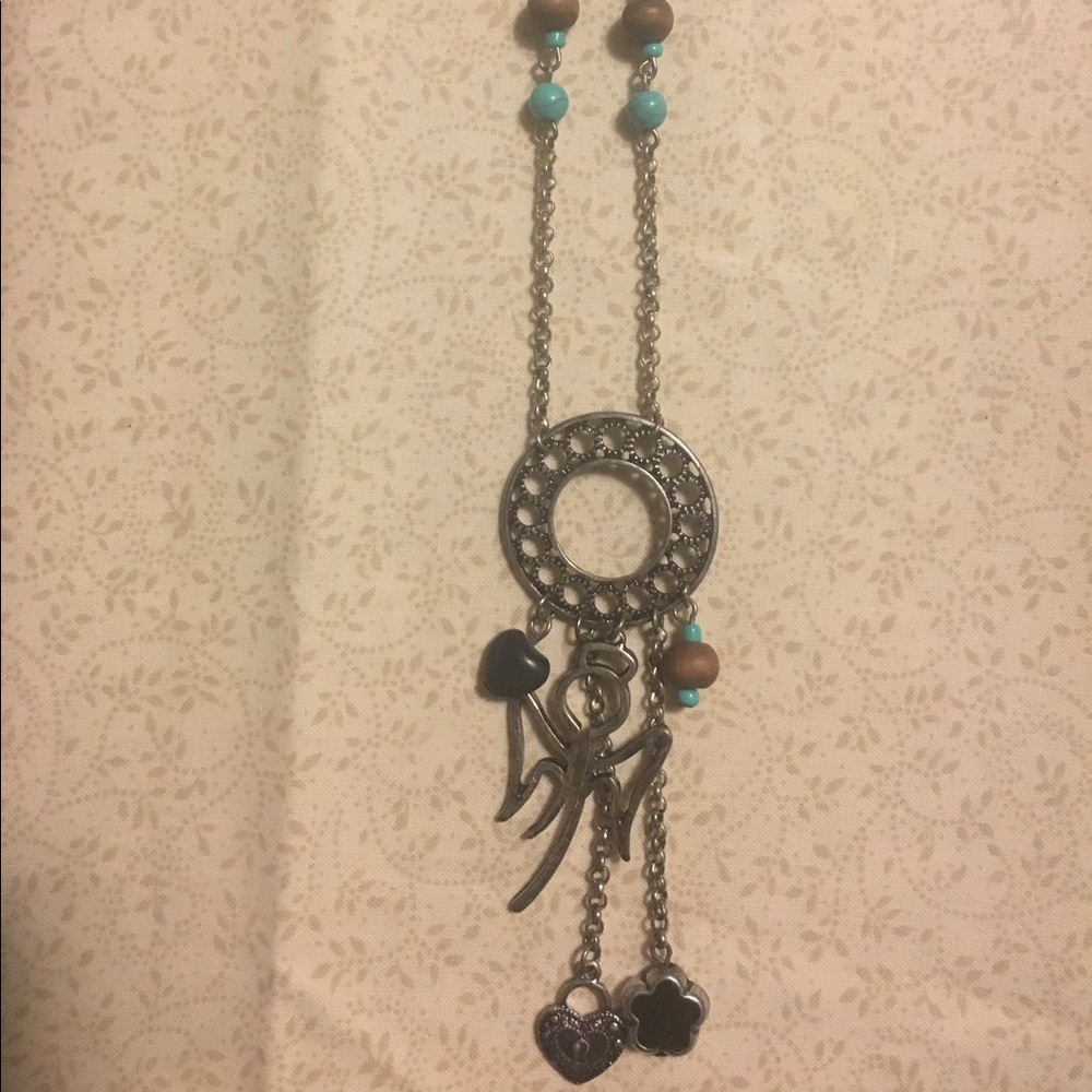 Dream catcher angel necklace