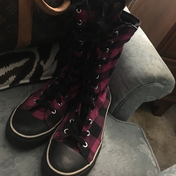 LP Week End Walk Sneaker In Purple Mix Black Denim Fabric And Sudede 984390