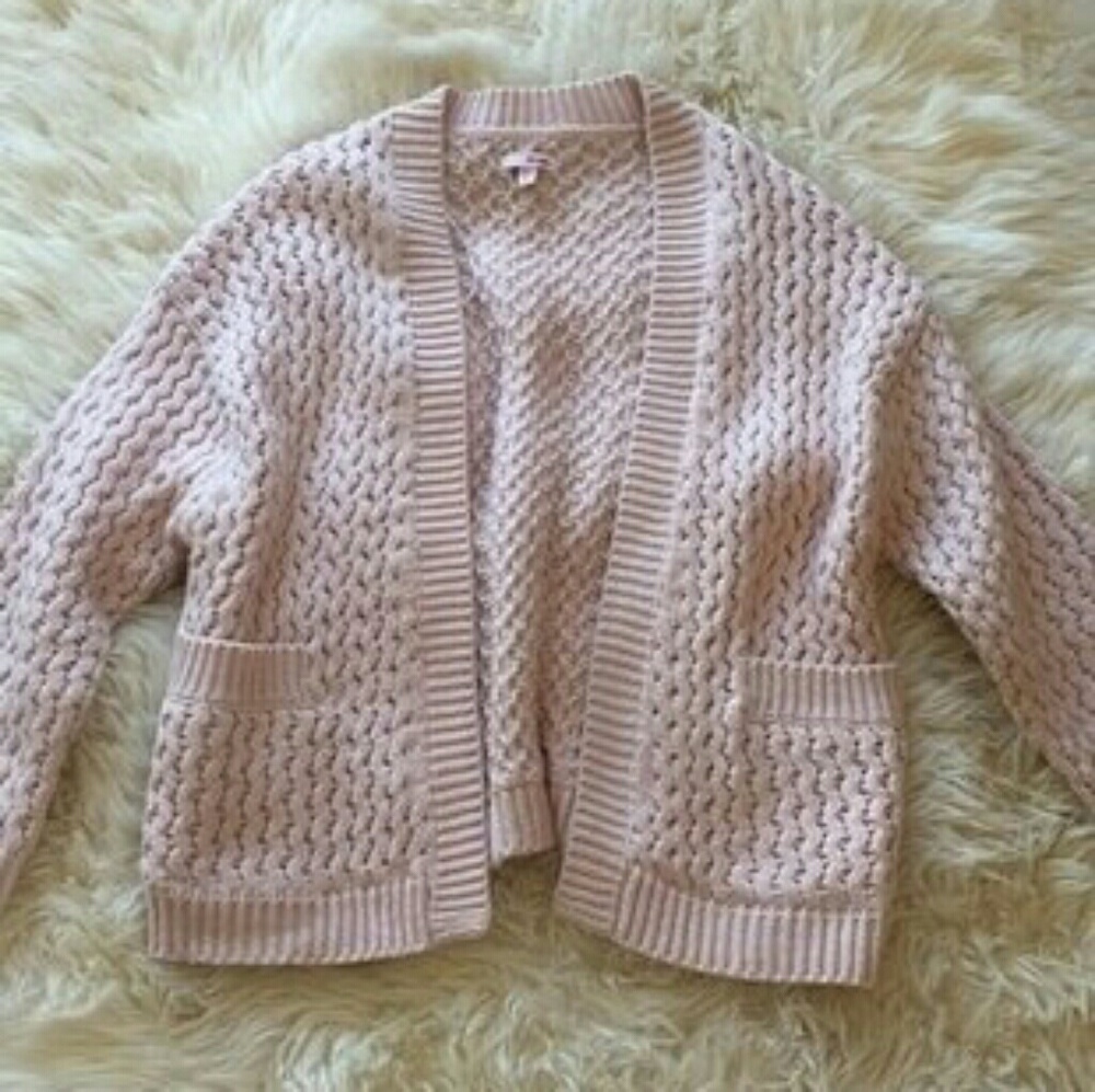 Light Pink Oversized Cardigan