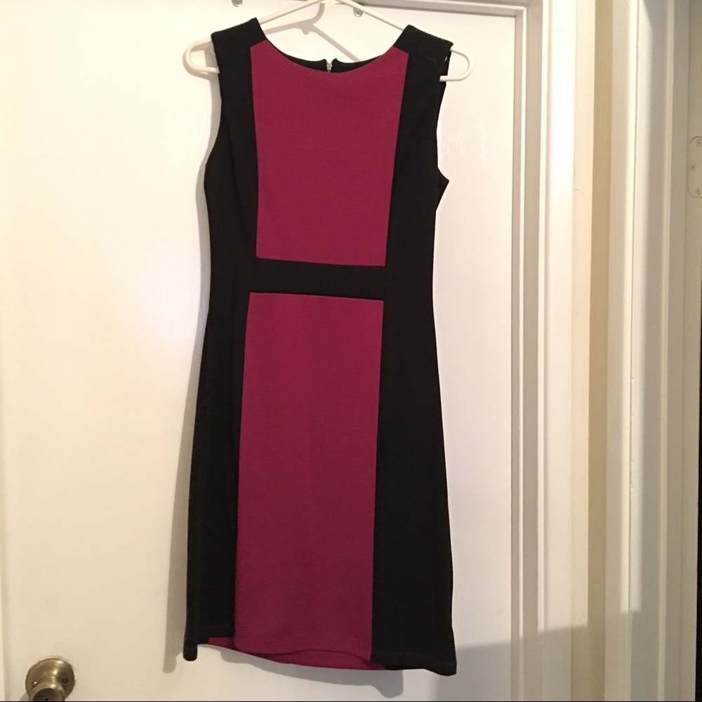 Black and Pink Shift Dress