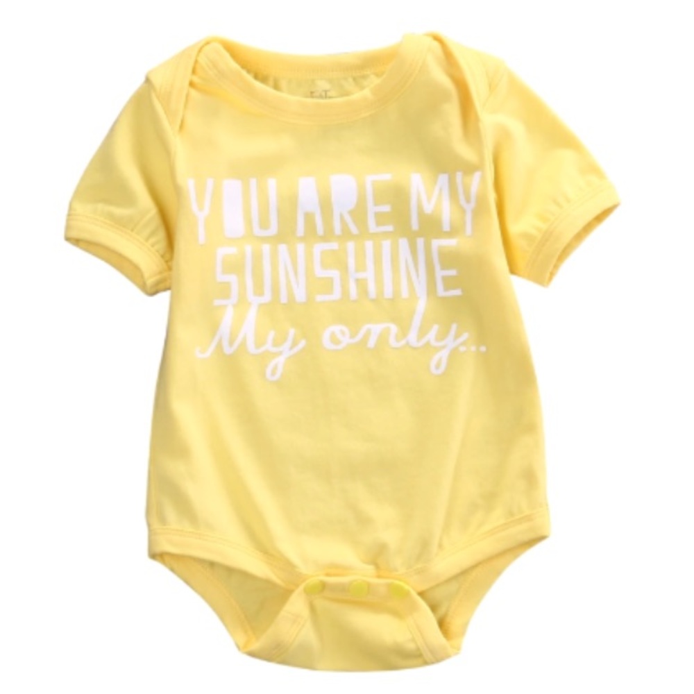 Yellow "You Are My Sunshine" Baby Boy Girl Onesie