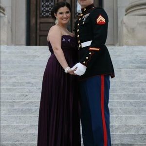 Deep purple formal gown prom pageant