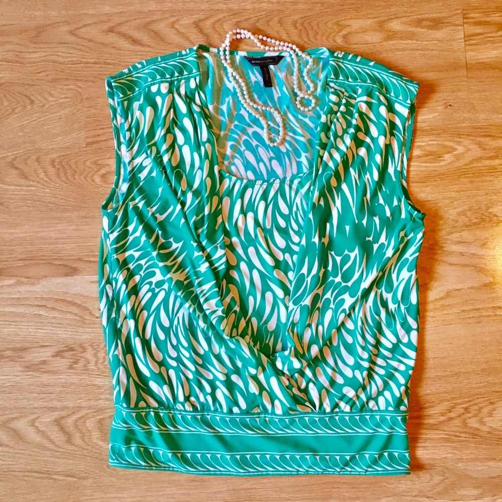 BCBGMaxAzria sleeveless layered top
