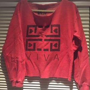 Red rebel yell love sweatshirt size small