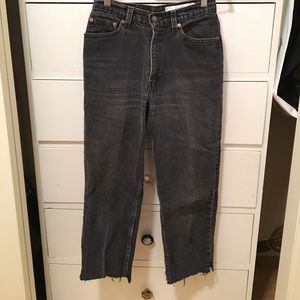 Vintage Black Washed Levi's Jeans sz26/27 hi waist