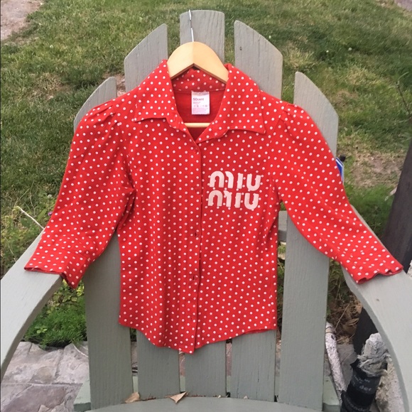 Retro red polka dot shirt - Picture 1 of 3