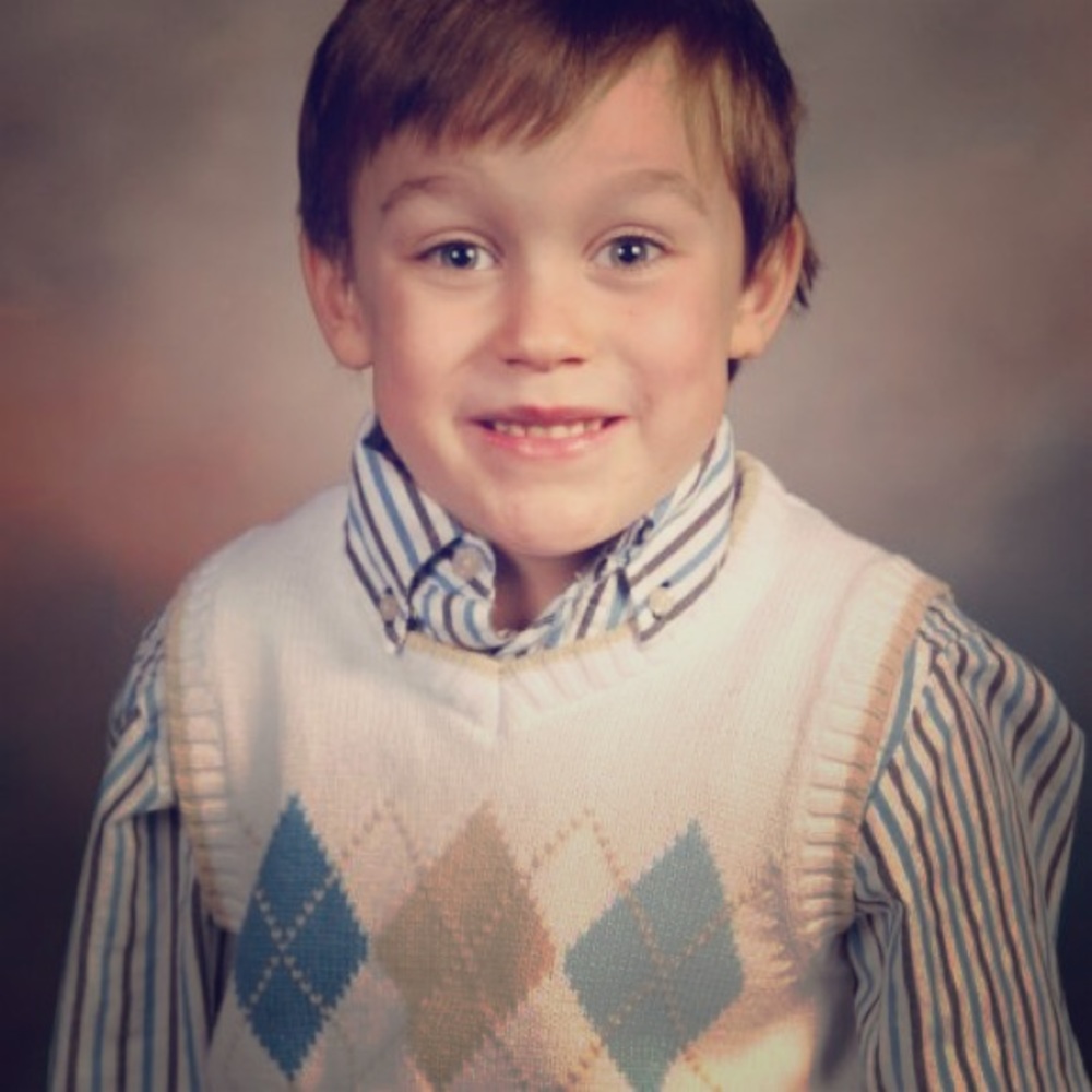 Boys Button Down Shirt & Sweater Vest Set, EUC