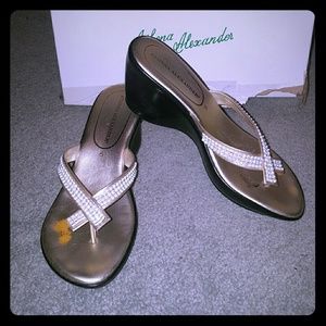 Sparkle strap wedges