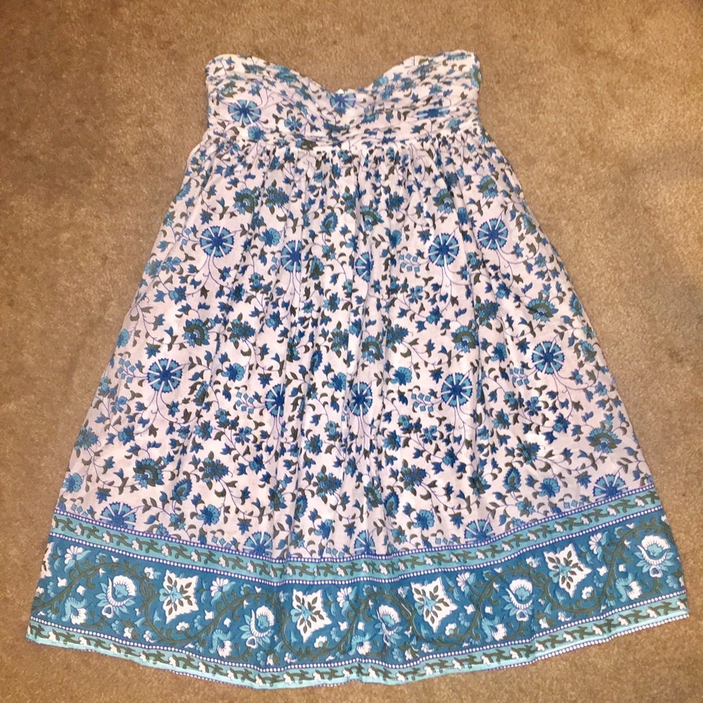 Miss Davenporte Floral Strapless Dress