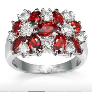 Beautiful platinum plated cocktail ring.