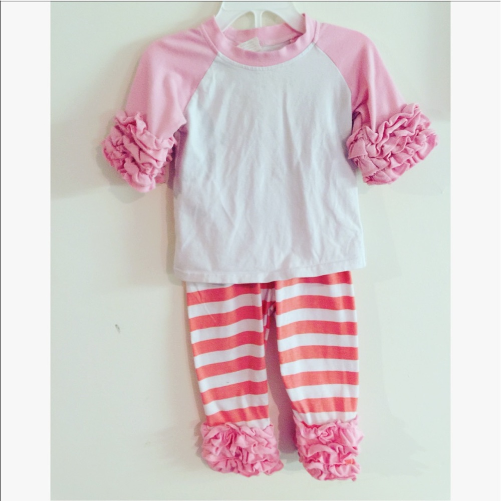 Ruffle shirt and pants set