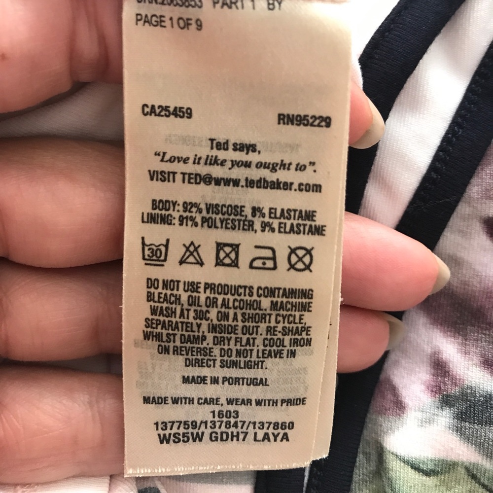 Ted Baker LAYS dress size 0 (xs) - Picture 7 of 7