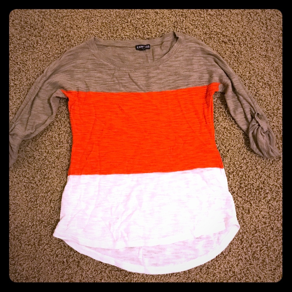 Tri-colored fashion top