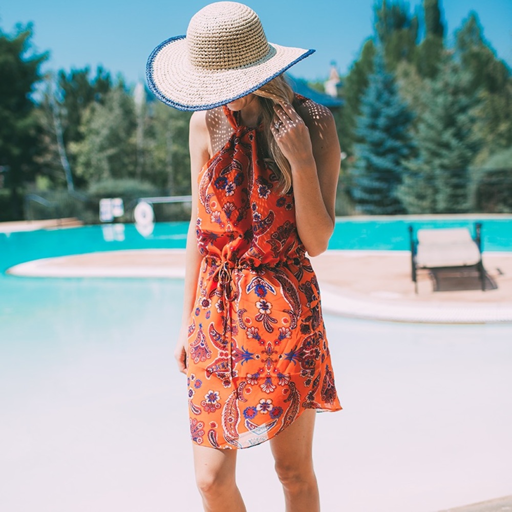 Rory Beca Floral Paisley Summer Dress Open back