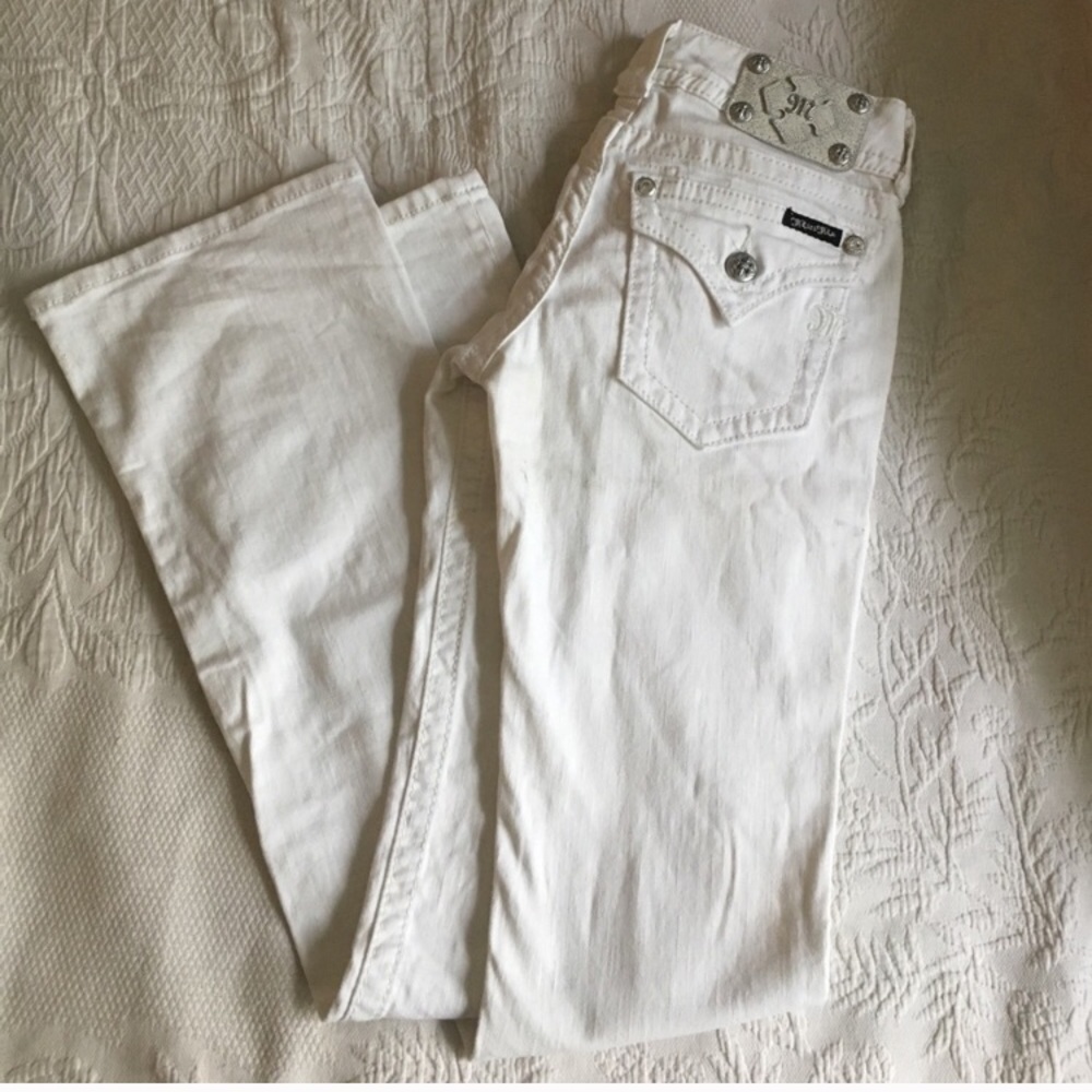 White bootcut miss me jeans