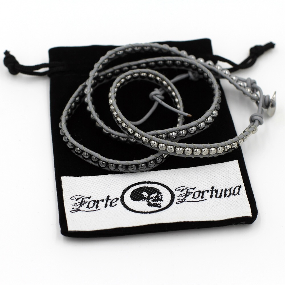 stainless steel triple wrap bracelet