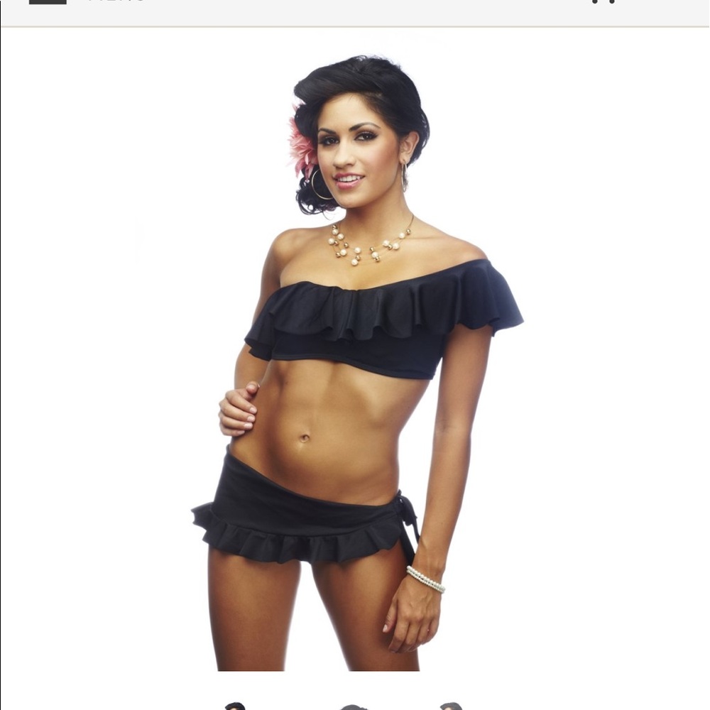 NICOLITA SWIMWEAR - RUMBA RUFFLES SUIT BLACK